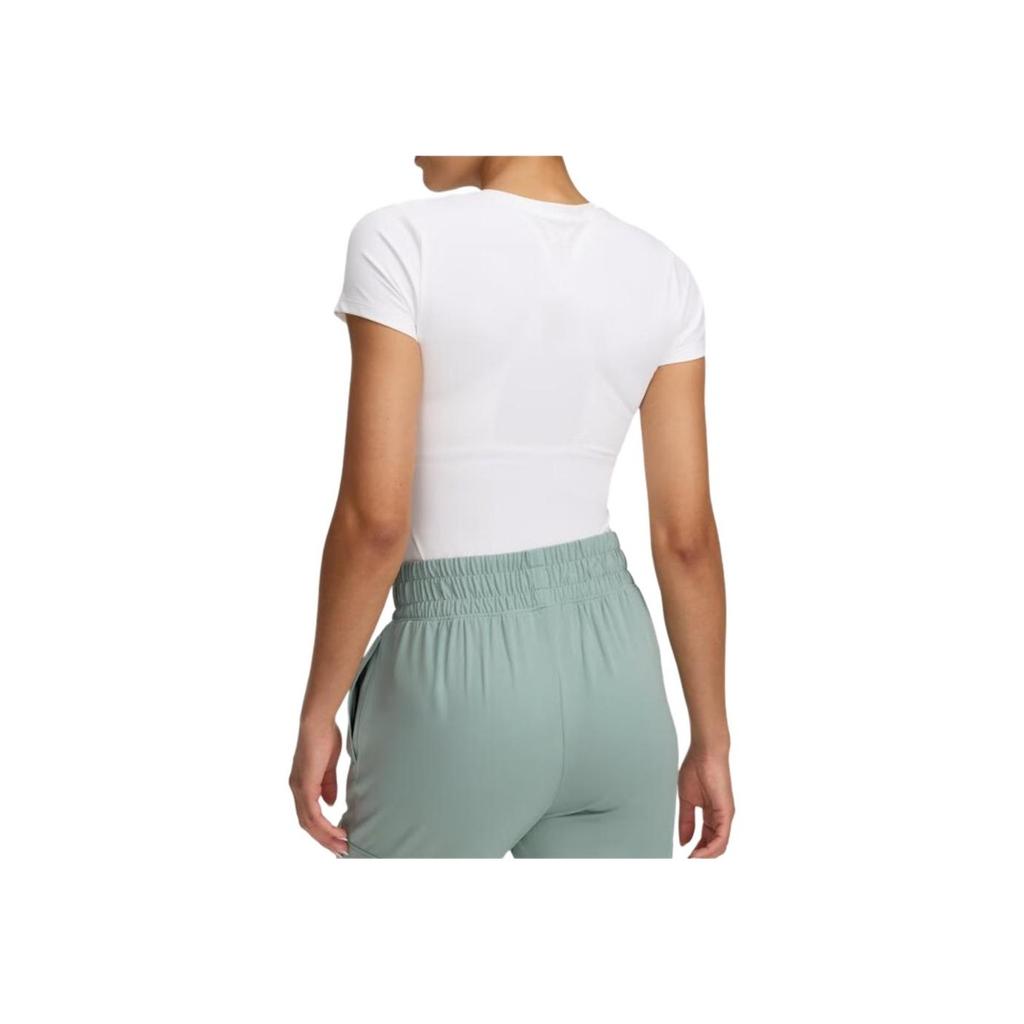 Under Armour Meridian Soft Series Solid Versatile Breathable Short Sleeve T-Shirt Women Tops White 6000341-100