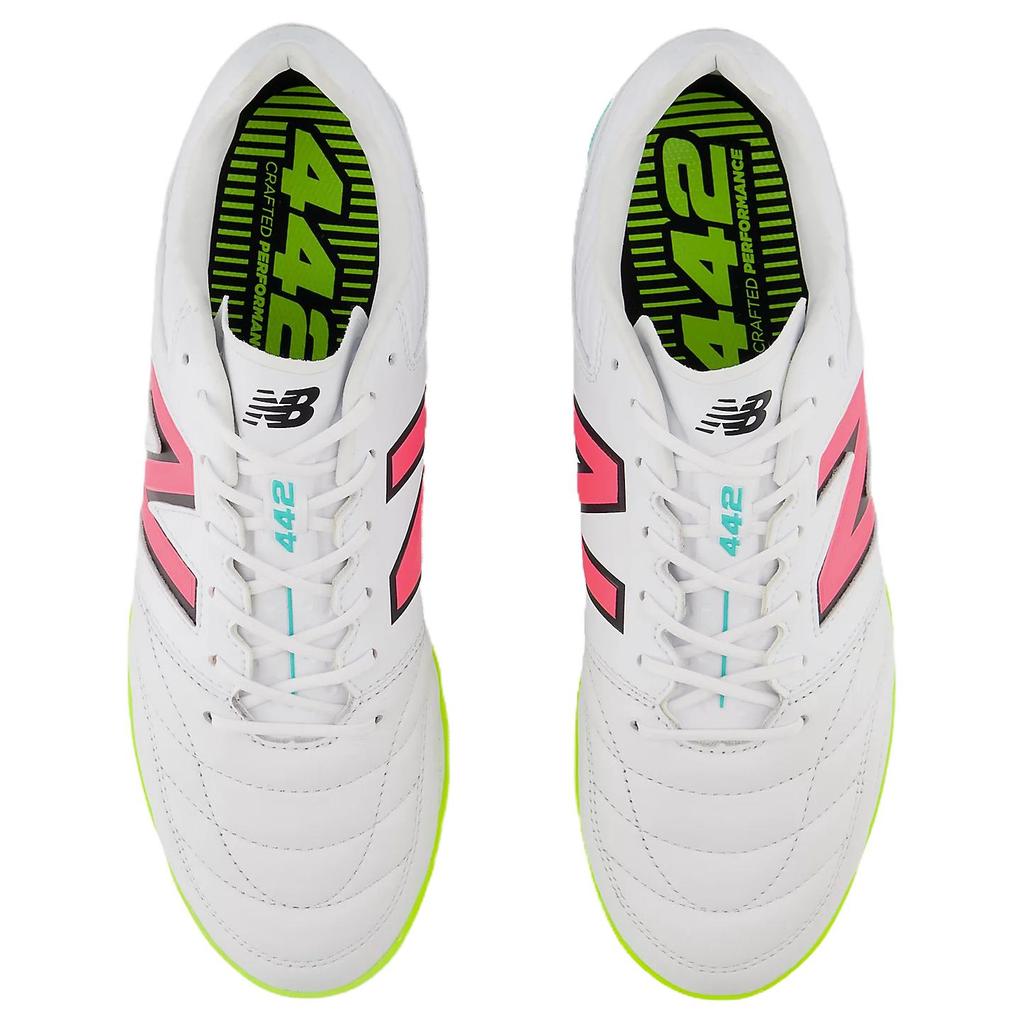 New Balance 442 Pro Tf V2 White Hi Lite Neon Pink