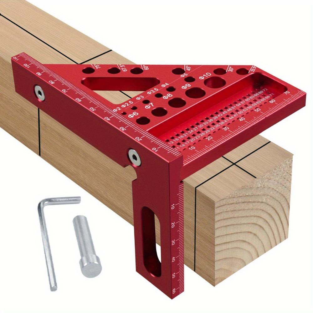 Угольник для деревообработкиУгольник для деревообработки с дюбелямиТреугольная линейка из алюминиевого сплаваРазметчик для рыболова