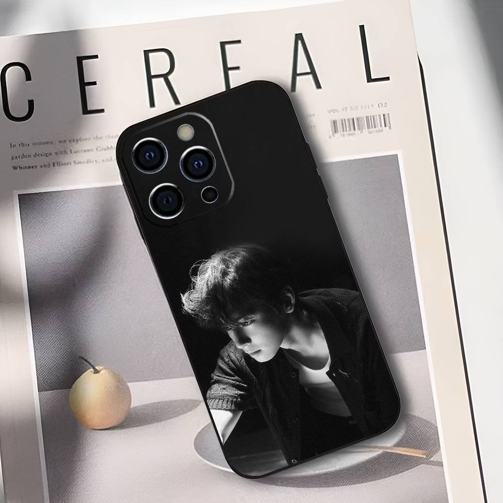Чехол для телефона Ча Ын У для iPhone 17,16,15,14,13,12,11 Plus,Pro Max,XS,Мягкий силиконовый черный чехол