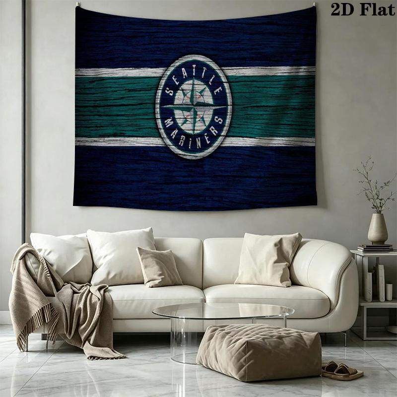 Seattle mariners Wall Tapestry Aesthetic Wall Hanging Printed Fabric Blanket Decorative Tapestries for Bedroom Living Room Home Decor
