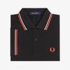 Fred Perry [M3600] Рубашка Fred Perry с двумя полосками - Черный/Приглушенный синий/Клубничный крем Afpm2613600-05C
