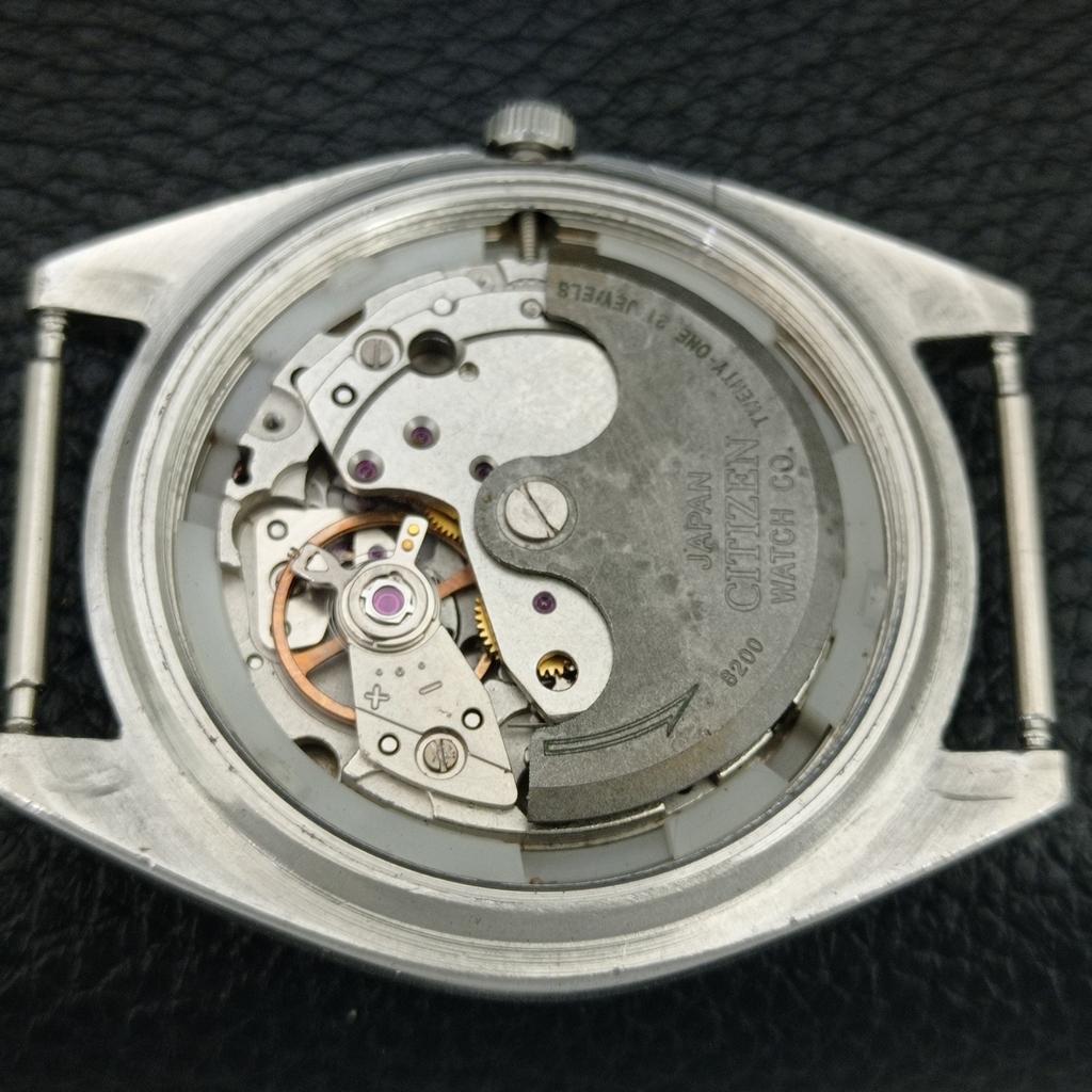 ВИНТАЖНЫЕ АВТОМАТИЧЕСКИЕ ЧАСЫ CITIZEN 8200 ЯПОНИЯ МУЖСКИЕ ЗЕЛЕНЫЙ ЦВЕТ ЦИФЕРБЛАТ a709350-1
