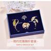 Elegant Alloy Brooch Pin With Wheat Floral Design Women Fashion Office Accessory Gift