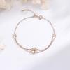 Браслет 'Клевер с четырьмя лепестками' Женский Мори Браслет для девушки Корейская версия Ins Розовый циркон Модные ручные украшения