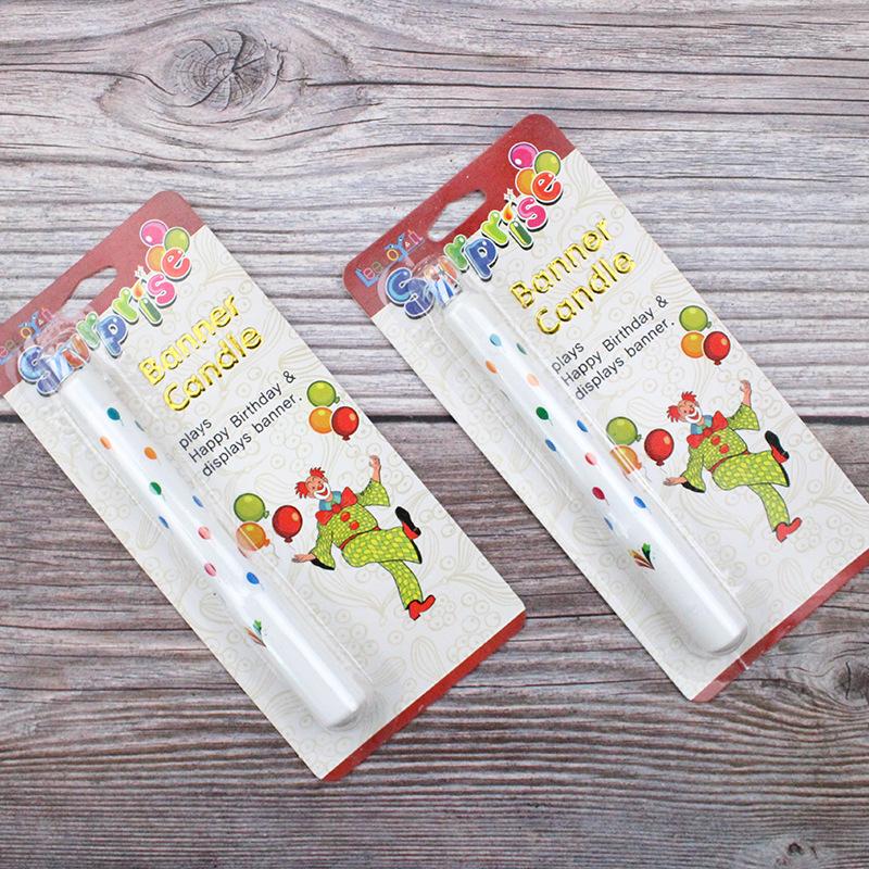 Креативная свеча-сюрприз «Клоун» для вечеринки, креативное забавное украшение для торта на день рождения, свеча-вставка, вставка с флажком, карточка-вставка