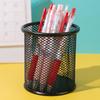 Pencil Holder Office Desk Metal Mesh Round Pen Pot Case Stationery Container Organiser Durable Pencil Case Black