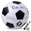 TOLAVIT Soccer Ball Size 5 Practice and A Ball That Will Help You For Beginners Easy Air Pump and Ball Net Included Product Will Be Delivered Soccer