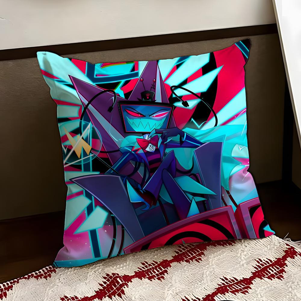 Подушка с принтом из аниме Hazbin Hotel, двусторонняя, мягкая, прочная, чехол для подушки, для дома, автомобиля, многоцелевое использование для ежедневного комфорта