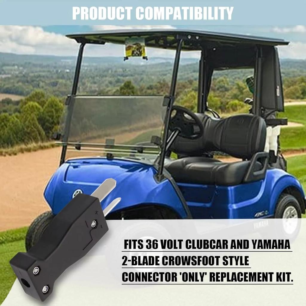 36V 48V Golf Cart Charger Crowfoot Plug DC Connector for EZGO Club Car Yamaha