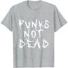 Футболка рокера с надписью «Punks Not Dead» в стиле панк-рок, эстетическая субкультура