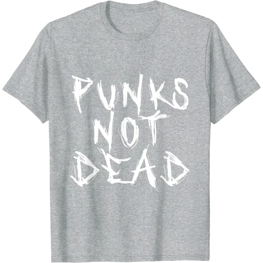 Футболка рокера с надписью «Punks Not Dead» в стиле панк-рок, эстетическая субкультура
