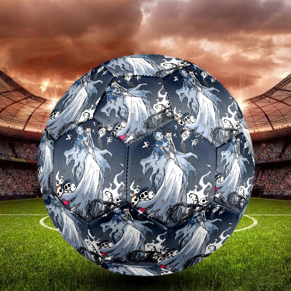 Corpse Bride Print Size 5 Soccer Ball, Standard Match Football for Sports Game and Team Practice, Ideal Gift for Soccer Fans