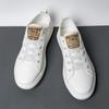 Новые дизайнерские мужские кроссовки из натуральной кожи, роскошные брендовые мужские белые туфли, повседневная обувь в минималистичном стиле, универсальная обувь для отдыха