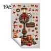 Christmas Atmosphere Wall Decor Retro Street Lamp Decal, Merry Lamppost Sticker, Seasonal Murals for Windows Holiday DIY Mural Art Living Room,