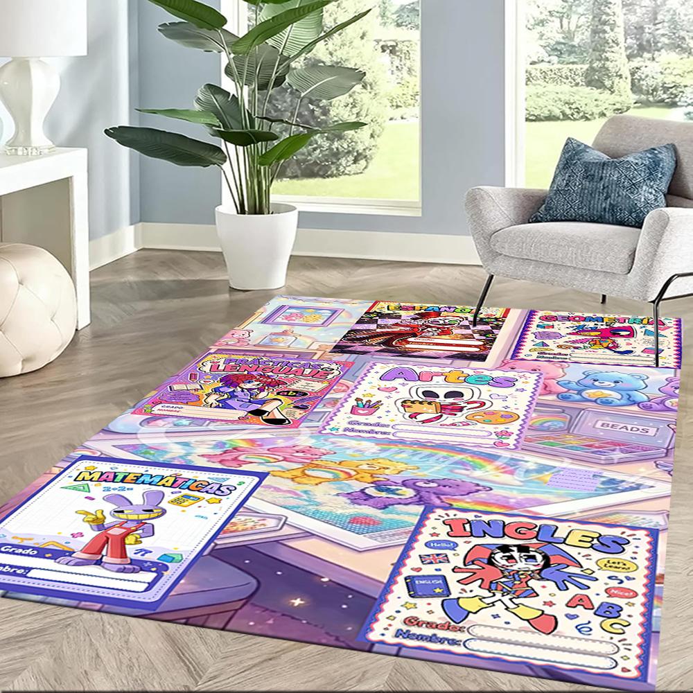 Digital Circus Area Rug Suitable for Dormitory Hallway Bedrooms Entryway Antislip Carpet Anime Office Decor Perfect Gift for Women/Men