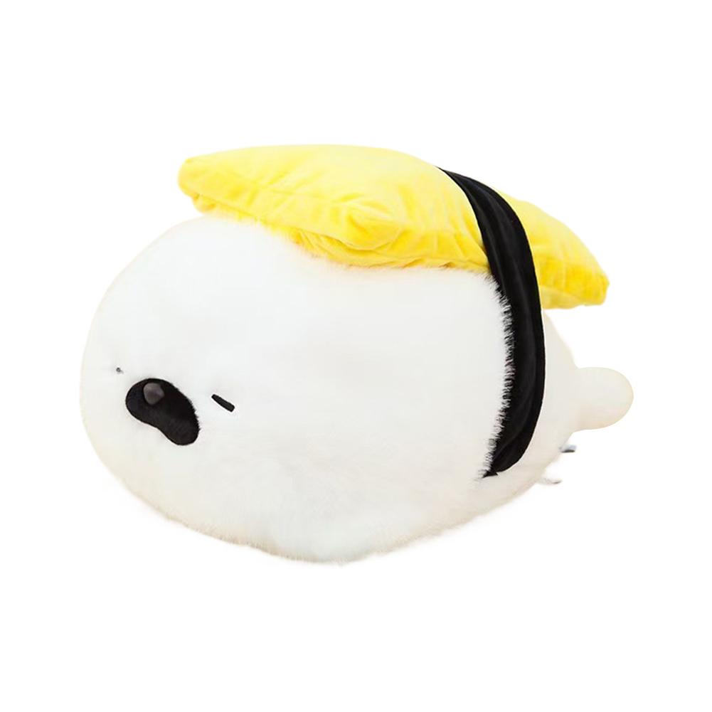 Плюшевая игрушка Тюлень 40смКаваи Плюшевая игрушка Выдра Суши Вкусный Рис И Морские Собаки Морской Организм Кукла Животное Успокаивающая Подушка для Сна