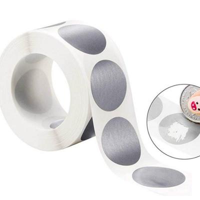 300 шт. 1 дюйм круглые серебряные скретч-наклейки скретч-этикетки, наклейки для вечеринок, канцелярские принадлежности, наклейки