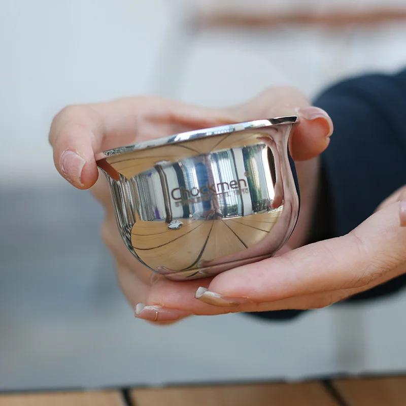 80 мл 316 Хирургическая сталь Рюмка Премиальная дегустационная чашка для ликера Стакан для виски, текилы, спиртных напитков Можно мыть в посудомоечной машине Барная посуда Подарок 2,7 унции