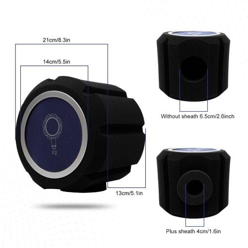 Punctualgood Microphone Isolation Shield Pop Filter, Windshield Acoustic Sponge Sound Absorbing Foam Cover for Vocal Booth, Home Live Studio Recording