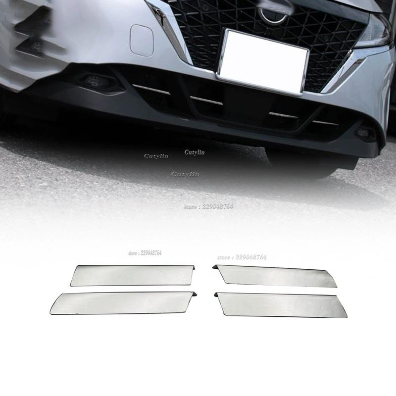 For Nissan Note E13 Stainless Steel Center Bottom Grill Sticker Decoration Cover Trim Car Styling Accessories