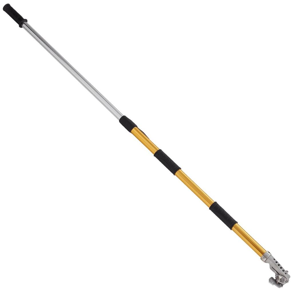 Drywall Flat Box Handle, 40''-64'', Anodized Aluminum Flat Finishing Extension Handle, 5-Section Length Adjustable, Non-slip Grip and 360° Painting