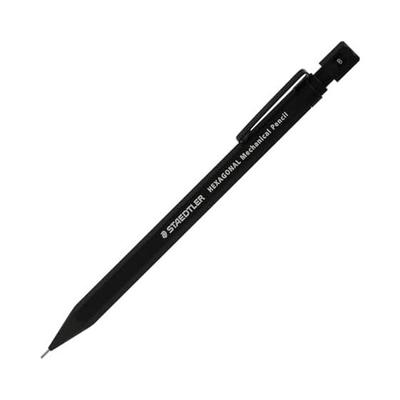 Шестигранный механический карандаш STAEDTLER 0,5 мм [Чистый черный] 925 77-05B Шестигранный корпус Металлический стержень Резиновое покрытие Низкий центр тяжести Длинный наконечник 4 мм