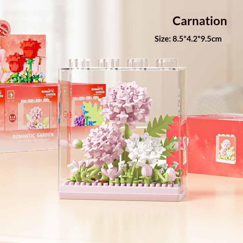 Bouquet Sunflower Potted Plant Micro Building Eternal Flower Model Diy Home Desk Decoration Brick Toys Gift