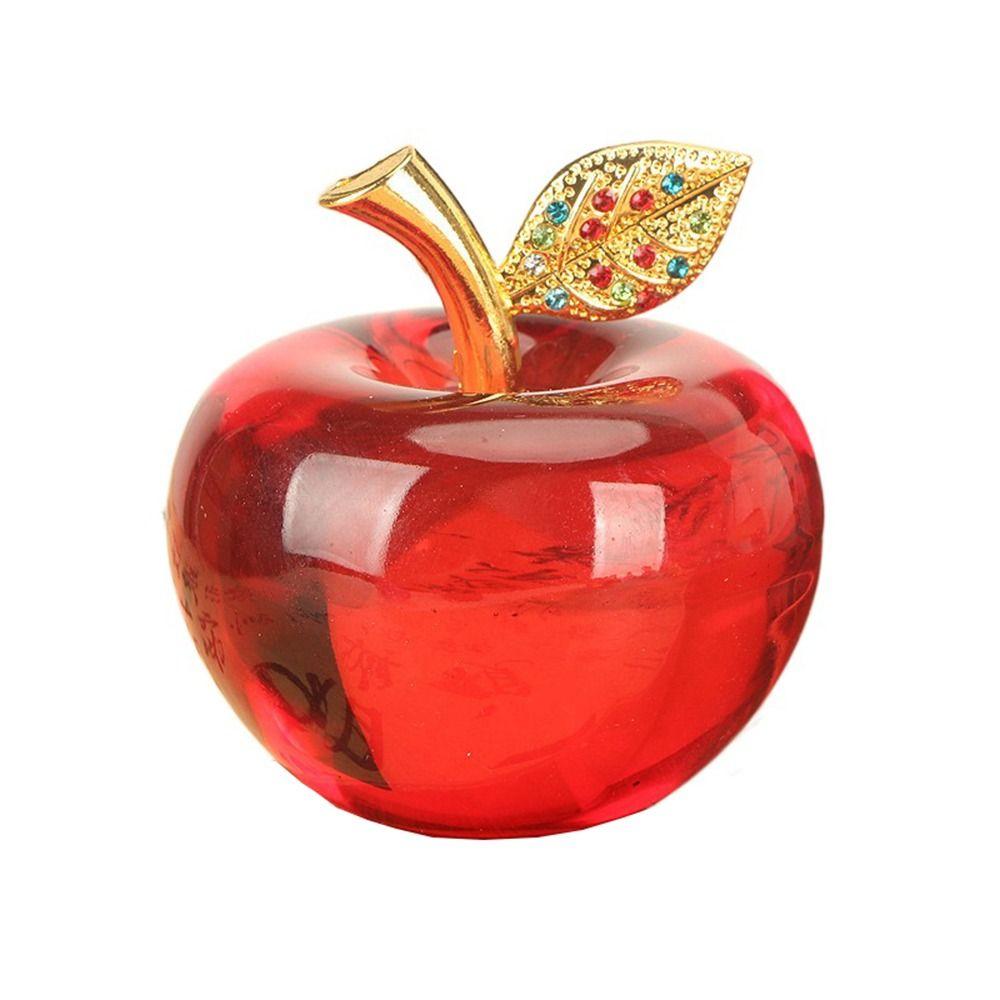 Яркая хрустальная статуэтка из хрустального фрукта, настольное украшение ручной работы, маленькая статуэтка из фрукта для дома