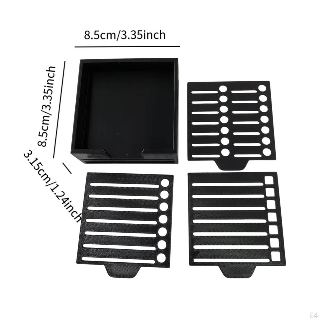 Sticky Note Holder with Stencil Memo Dispenser Easy To Use Business Card Office Desk