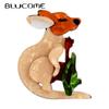 Fashion Acrylic Animal Brooch Lifelike Cartoon Kangaroo Brooch for Women Children Shirt Bag Hijab Pin
