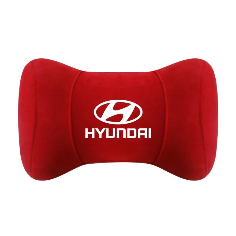 Suede Car Seat Headrest Pad Protector Neck Pillow for Hyundai Kona Veloster Sonata Elantra Tucson I30 Palisade Venue Solaris ZZ34