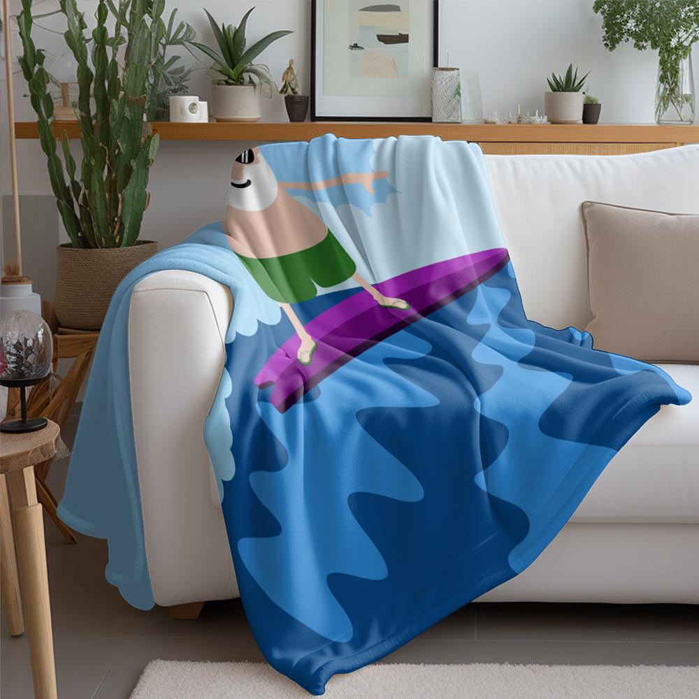 Ocean Wave Throw Blanket Beach Surf Vibes Coastal Home Decor Summer Vibes Tropical Vibes Gift Idea Cozy Throw Picnic Blanket Tra