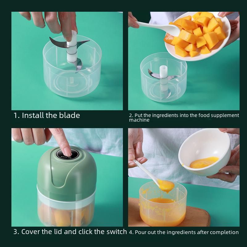 Детский кухонный комбайн: Многофункциональный электрический блендер и мини-измельчитель