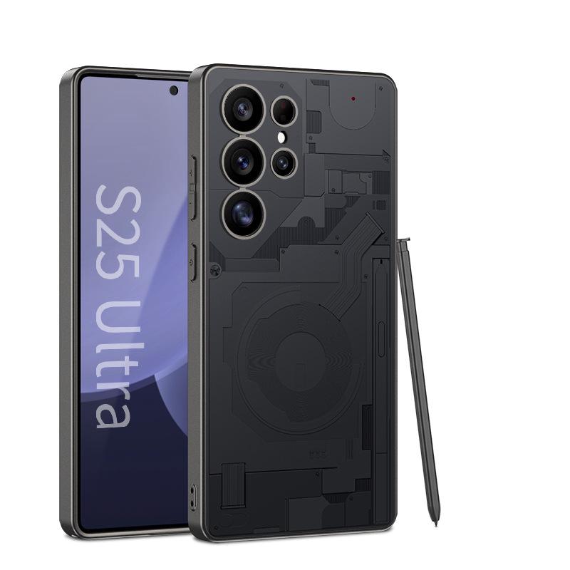 Матовый защитный чехол для телефона Samsung S25 Ultra с рисунком печатной платы