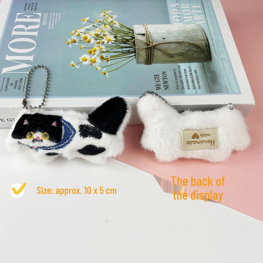 Милая подвеска в виде плюшевого кота Calico и брелок для ключей в виде сиамского кота, аксессуары для котят - мультяшные украшения для сумок-кукол