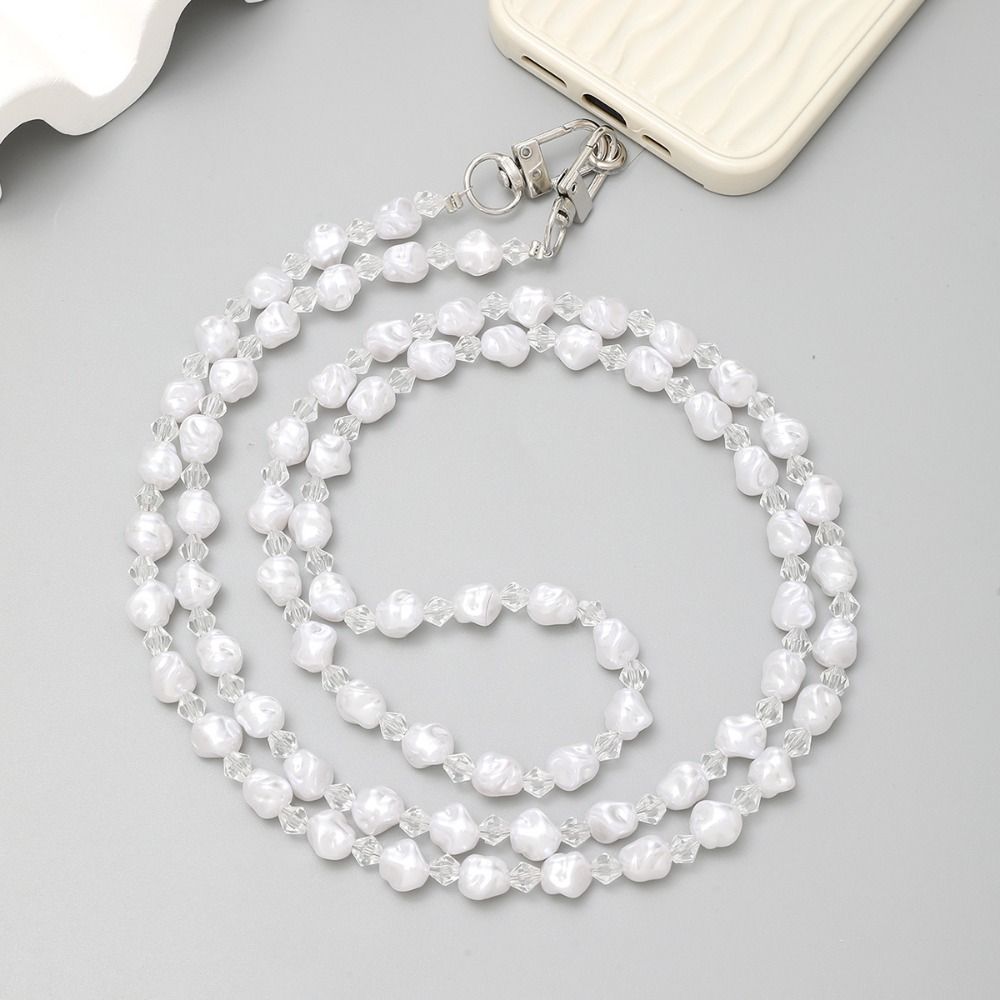 Beaded Pearl Strap Crossbody Chain DIY Doll Chain Portable Bag Chain