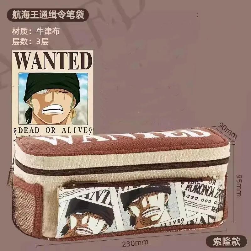 Пенал One Piece Луффи студенческий пенал для мальчиков и девочек большая вместимость модный пенал фигурка аниме канцелярские принадлежности