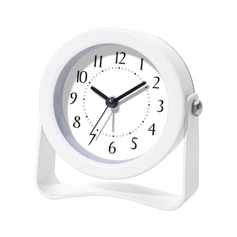 Creative Silent Mechanism Alarm Clock Rotating Bracket Loud Sound Desktop Clock with Night Light Electronic Clock Bedside Use