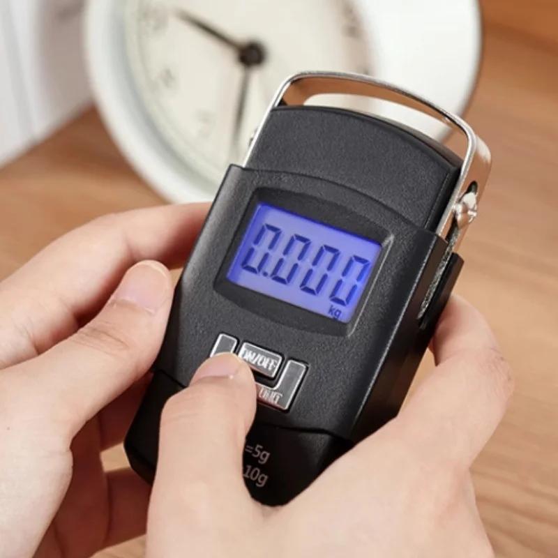 55 кг/10 г Электронные цифровые весы Портативные двойные точные подвесные крюки Цифровые весы Мини карманные весы Кухонные гаджеты