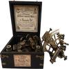 J. Scott London Brass Ship History Sextant с деревянной коробкой J. Скотт Лондон Латунный секстант с историей корабля и деревянной шкатулкой