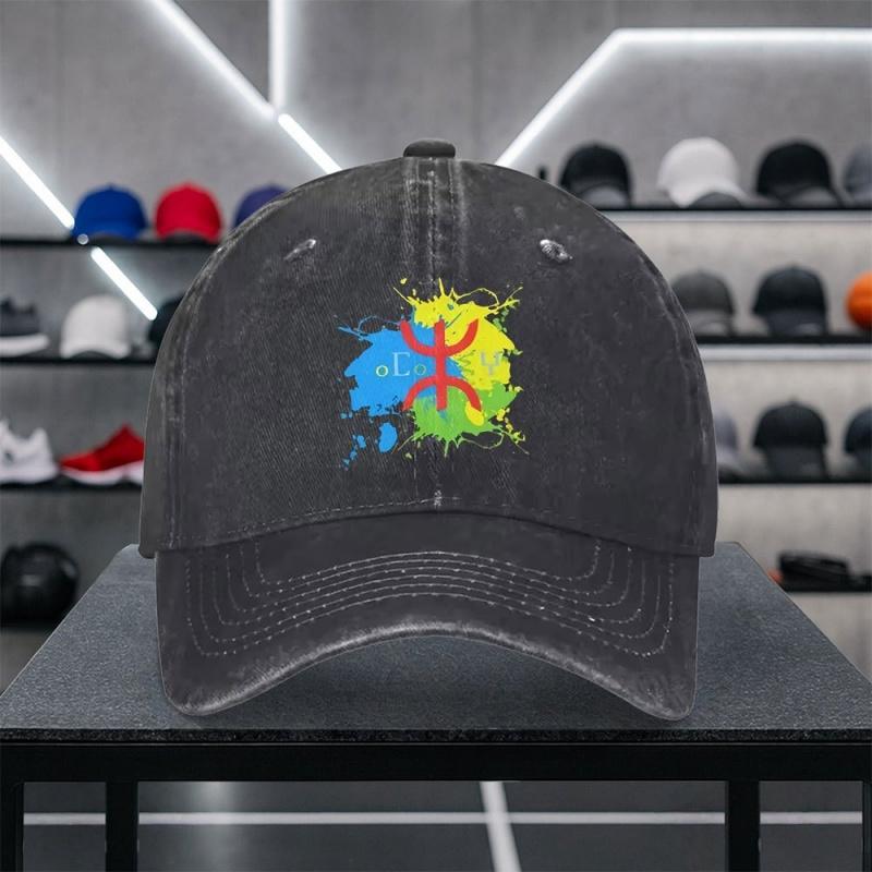 Amazigh Cultural Symbol Print Baseball Cap Stylish Unisex Trendy Hat for Outings Dates Walks Shopping