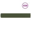 VidaXL Bordures pelouse 50pcs vert olive 15x103cm acier laminé à froid, bordure de jardin, bordure de lit de jardin, bordure 860151