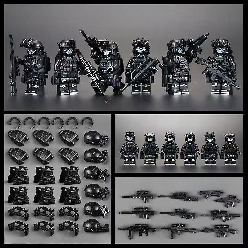 SWAT Ghost Humanoid Dolls, Commando Special Forces Army Soldier Mini Figures Police Weapon Building Bricks Toys, Детские игрушки, Персонаж мультфильма