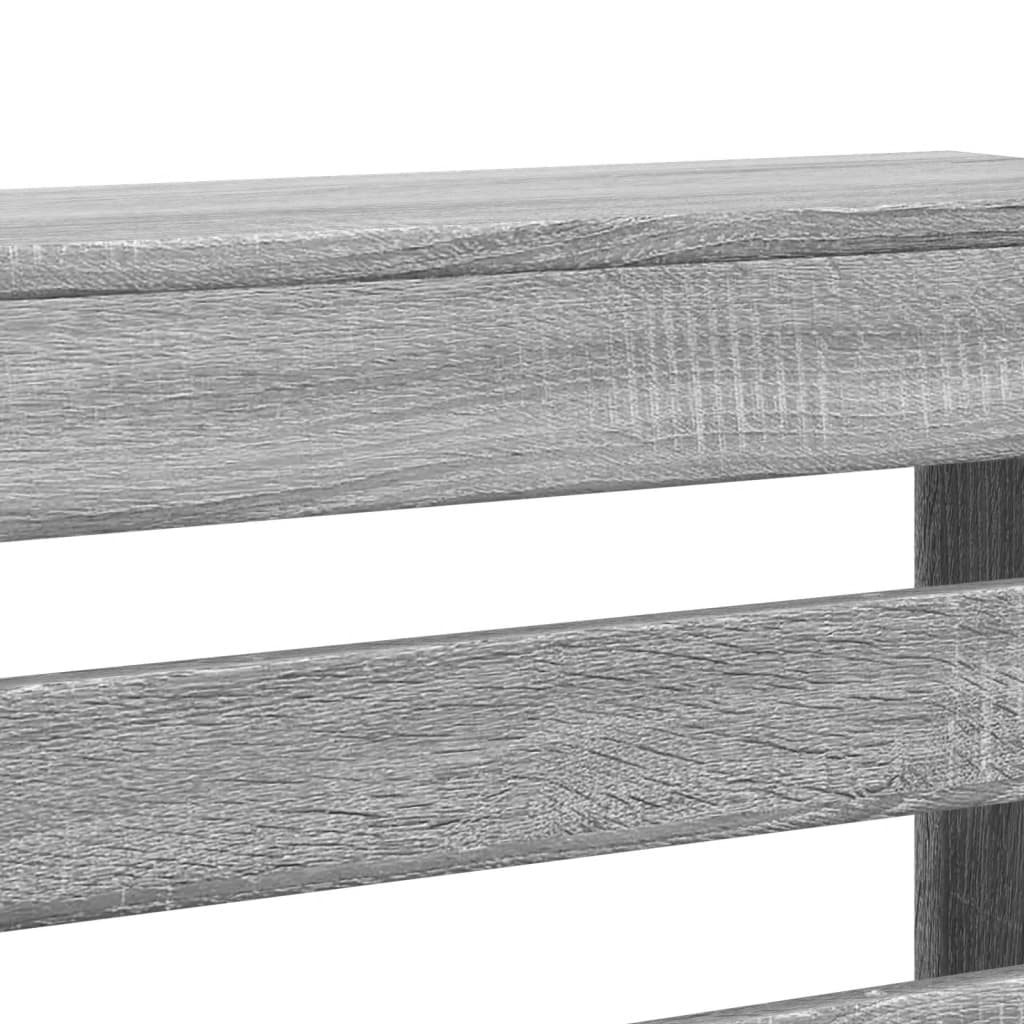 Radiator Cover Grey Sonoma 78 x 20 x 82 cm Engineered Wood