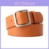 Minimalist Pu Leather Belt For Women With Square Buckle Fashion Accessory For Casual Wear