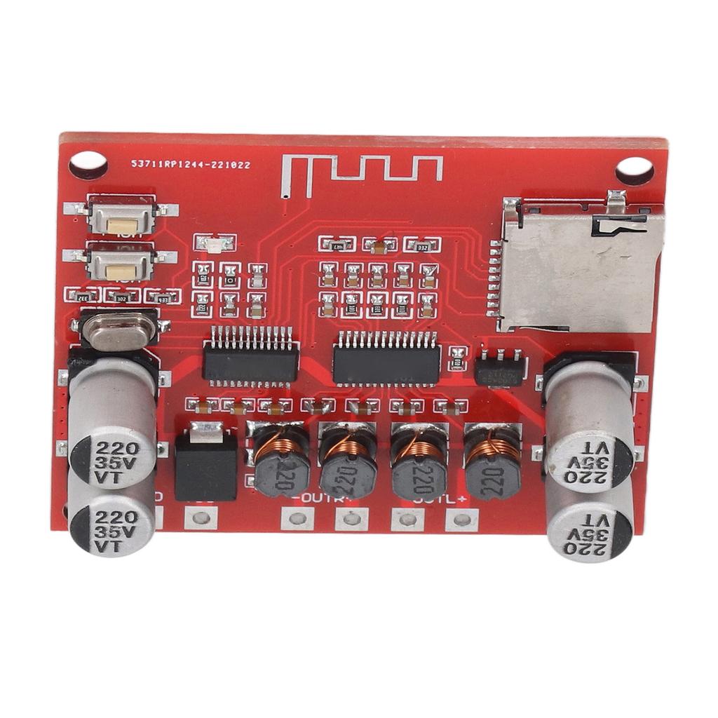Плата усилителя мощности Bluetooth, 2-канальная плата усилителя беспроводного аудиодинамика DC12‑24V