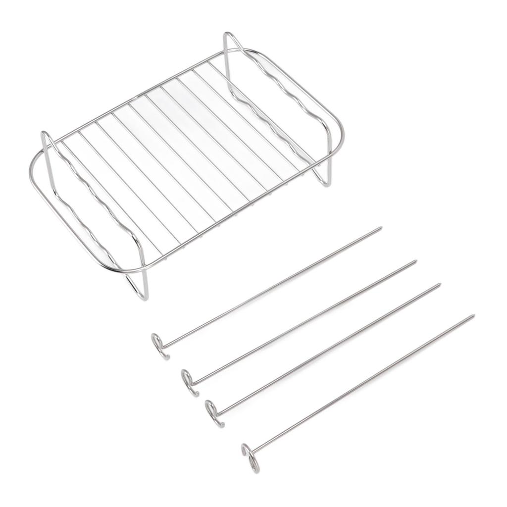 Fryer Rack Stainless Steel Rectangle Double Layer Fryer Accessory for NINJA FOOD 8QT Dual Basket