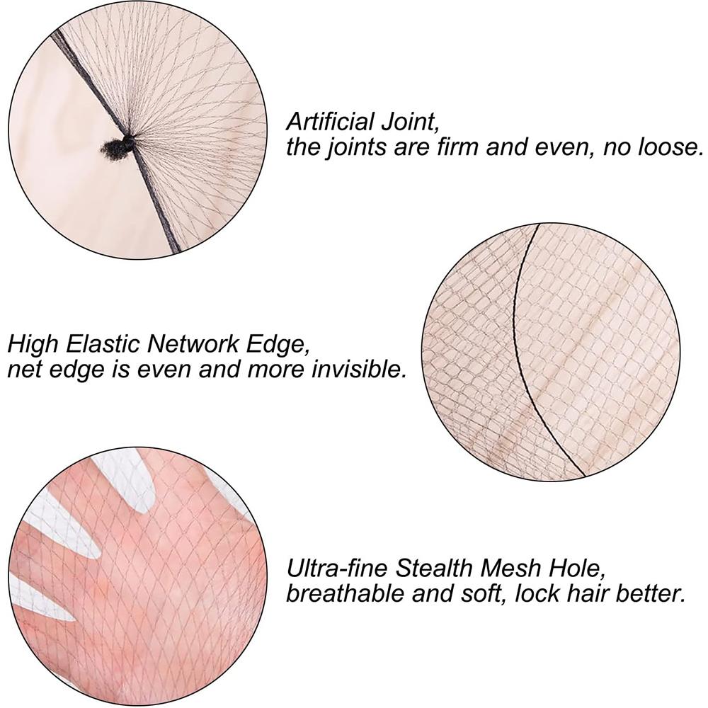 Новые 100 шт. Черные невидимые сетки для волос для пищевой промышленности, балетного пучка и ношения парика