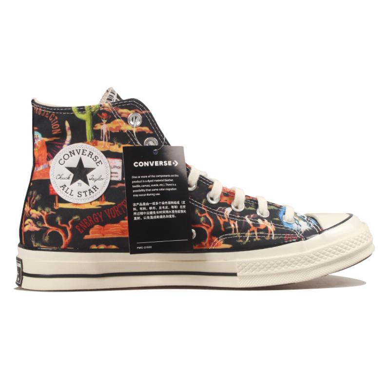 Converse 1970-е Chuck 70 Twisted Resort Chuck Taylor All Star Модный Комфорт Хайтопы Эспадрильи Унисекс Черный и Оранжевый